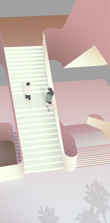 An illustration I made for the School of the Arts Singapore (SOTA) 10 year anniversary magazine.